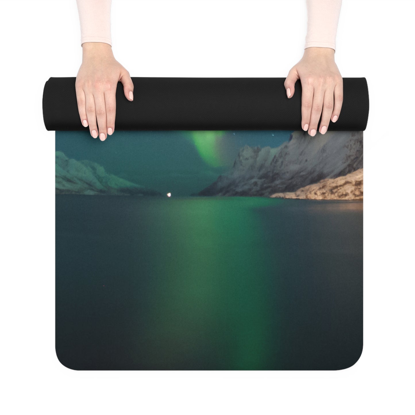 Rubber Yoga Mat With Phoenix Rising Design