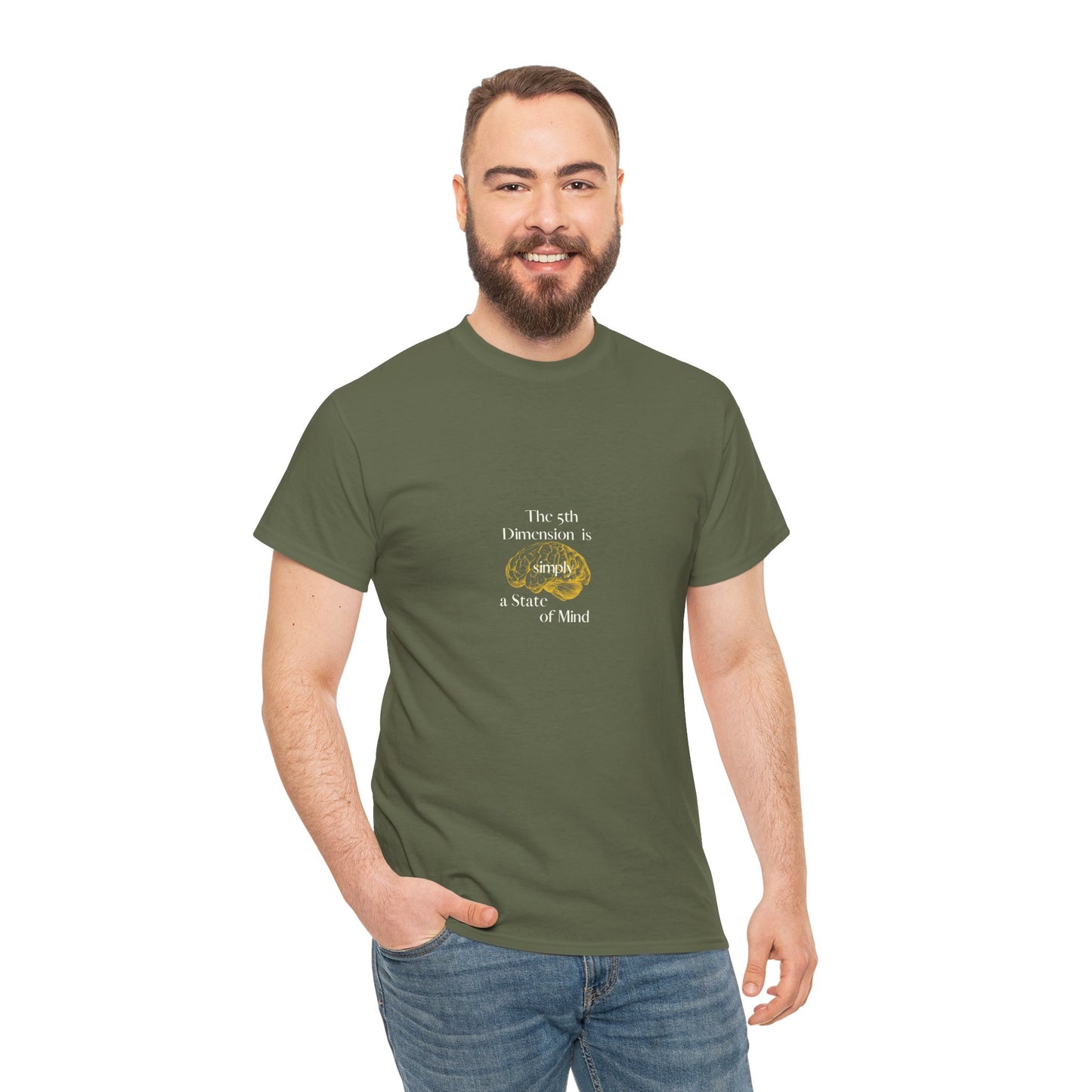 Cotton Tee for Men with Conscious Quote