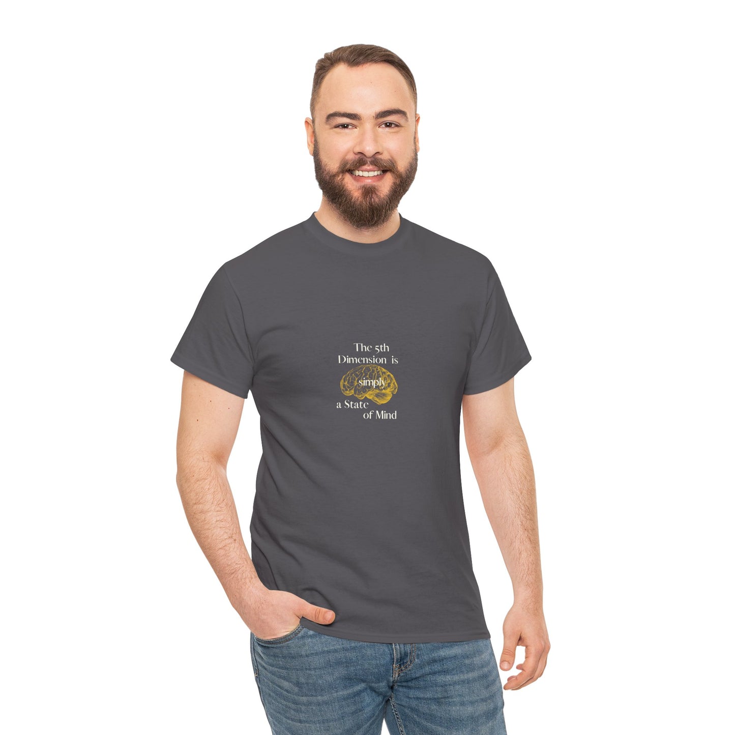 Cotton Tee for Men with Conscious Quote