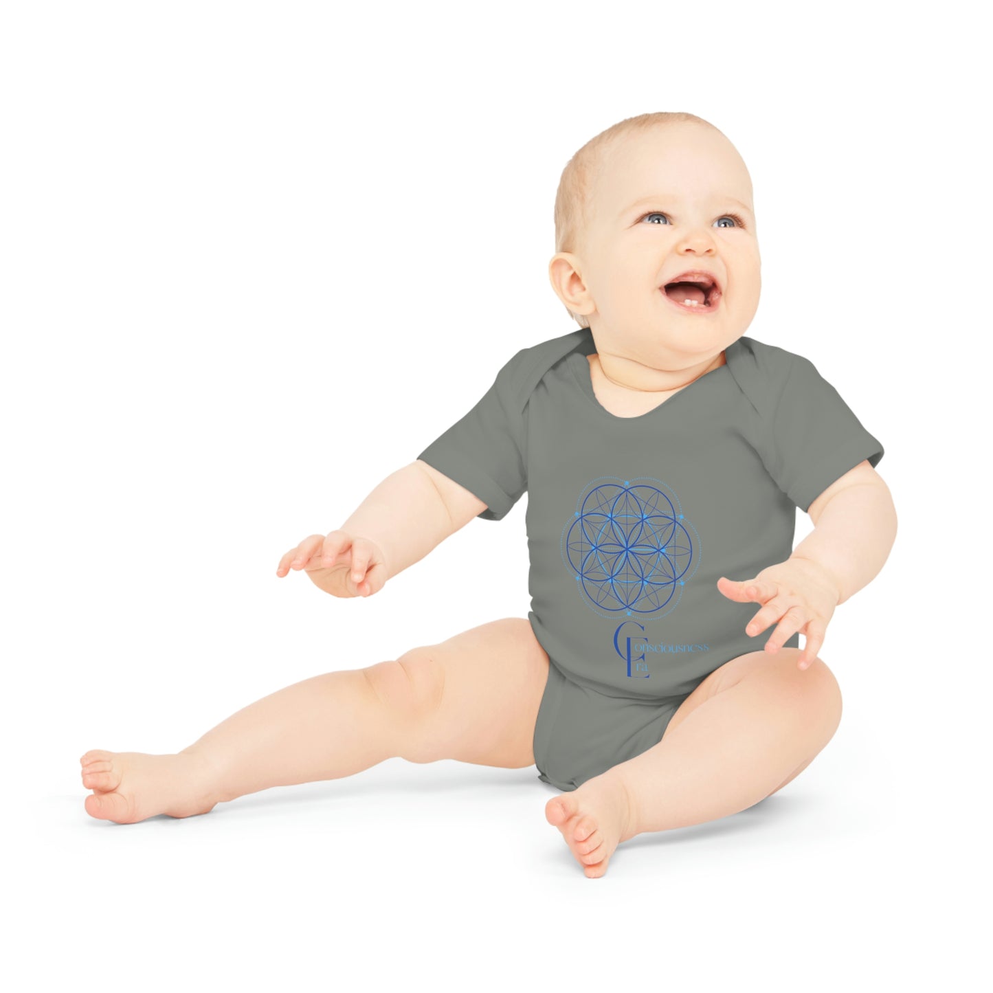 Baby Organic Bodysuit with Sacred Geometry