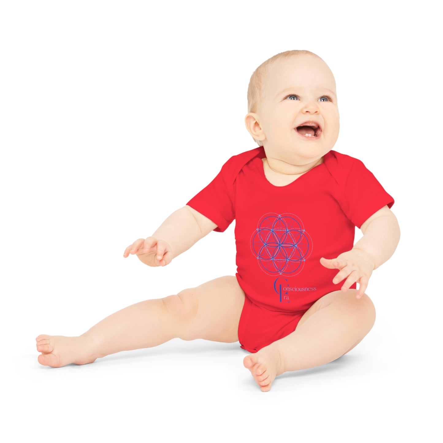 Baby Organic Bodysuit with Sacred Geometry