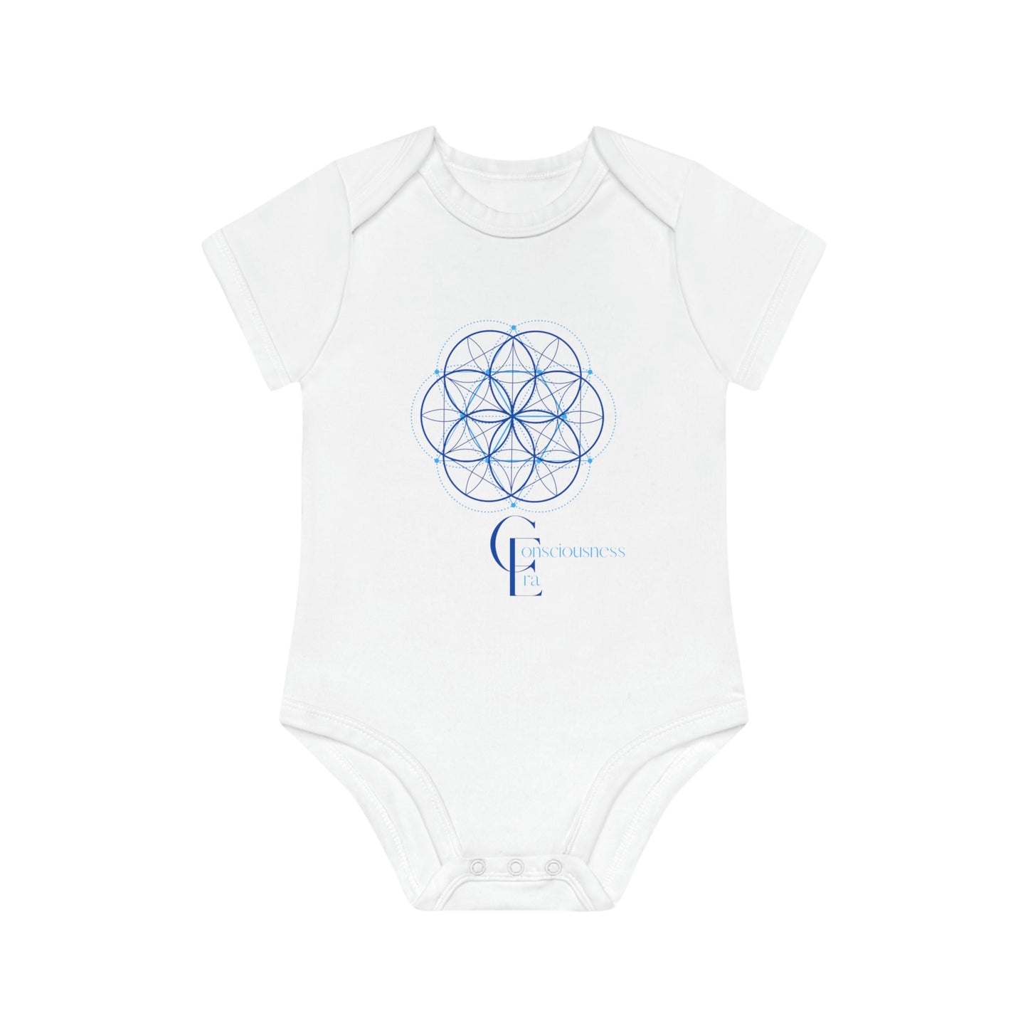 Baby Organic Bodysuit with Sacred Geometry