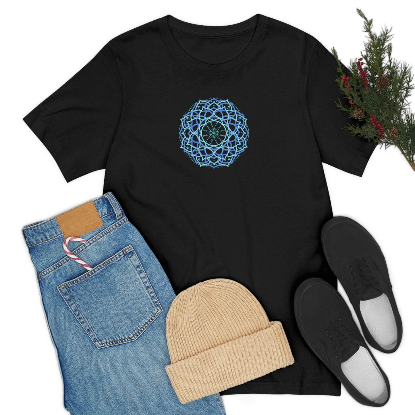 T-shirt with Sacred Geometry Design