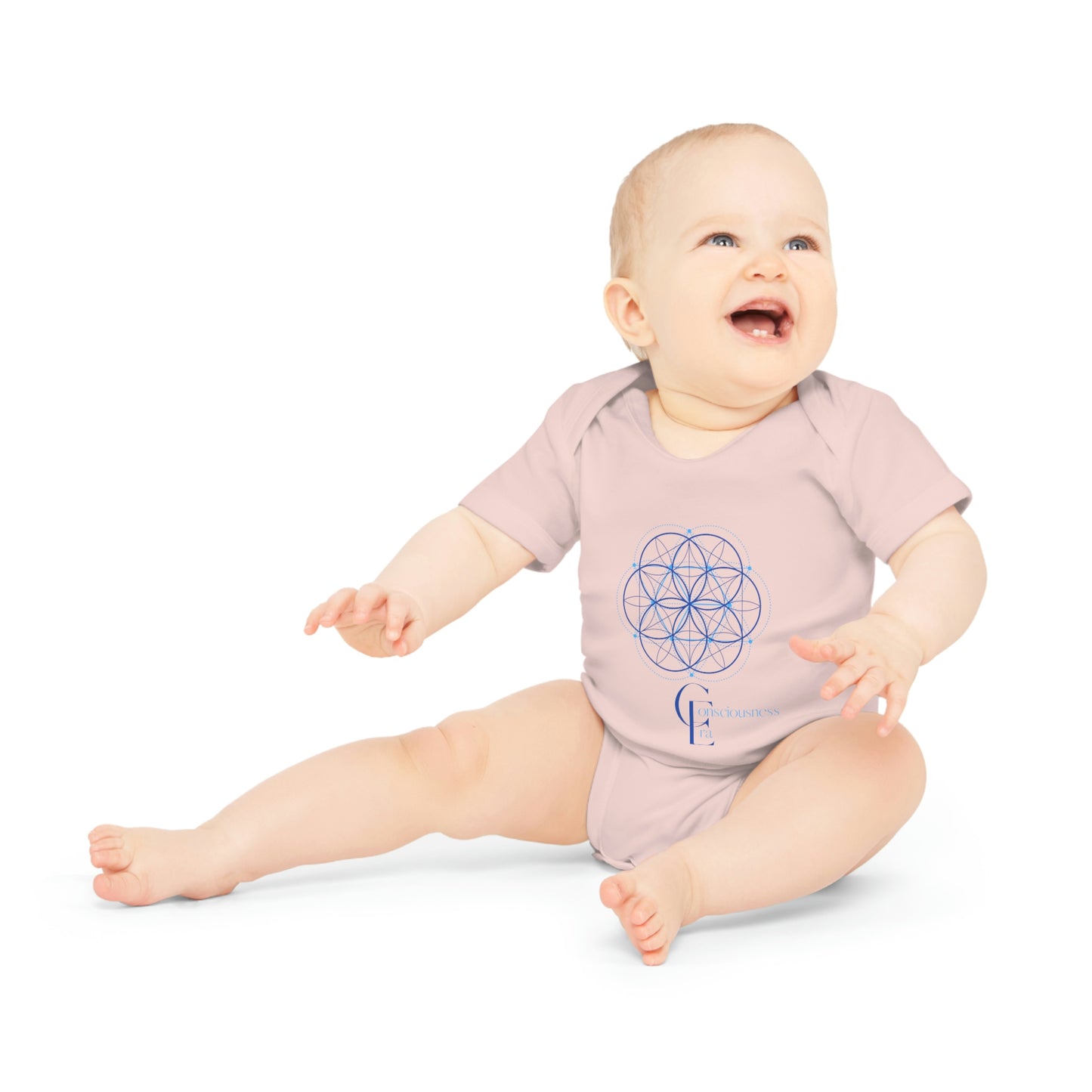 Baby Organic Bodysuit with Sacred Geometry