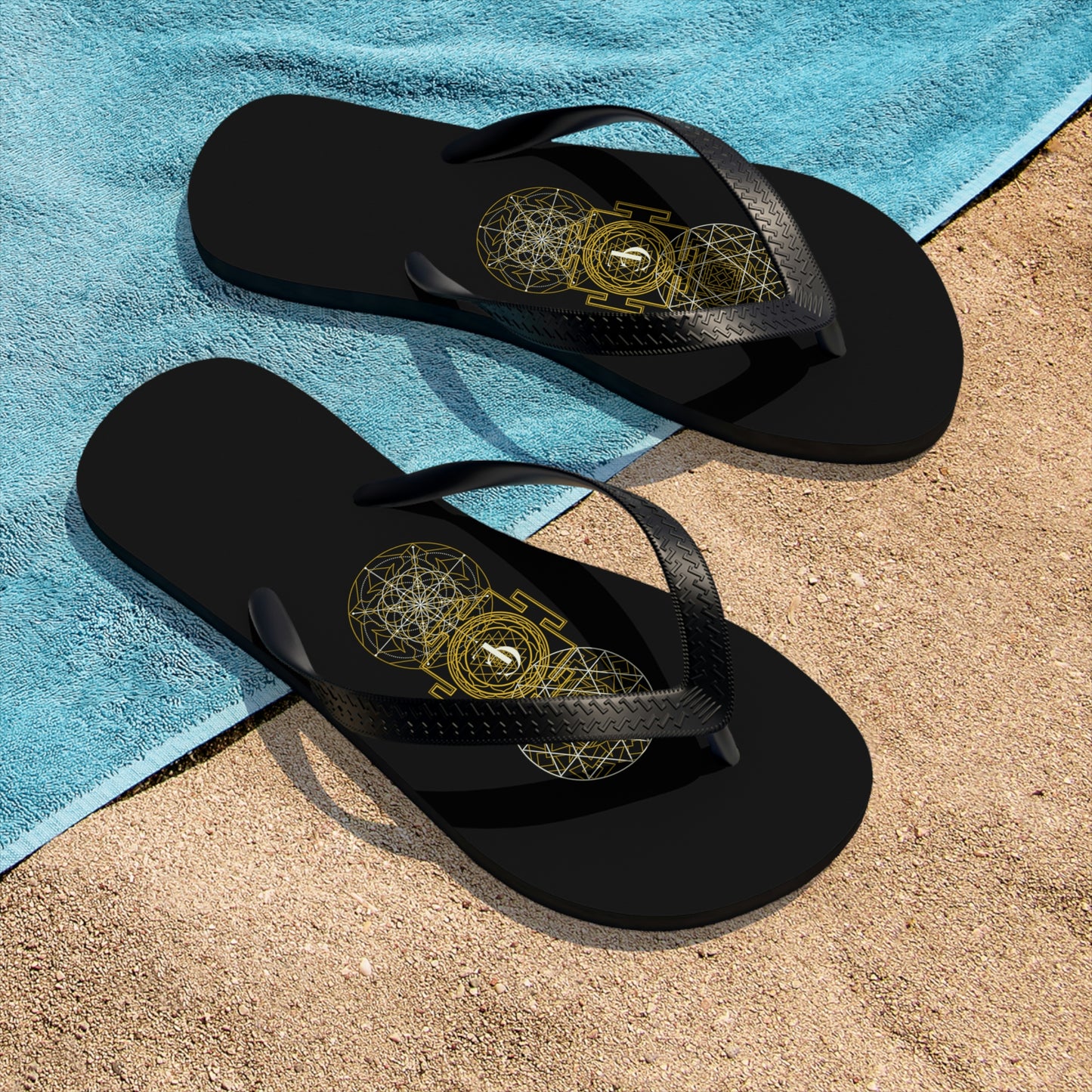 Unisex Flip-Flops with Sacred Geometry Designs