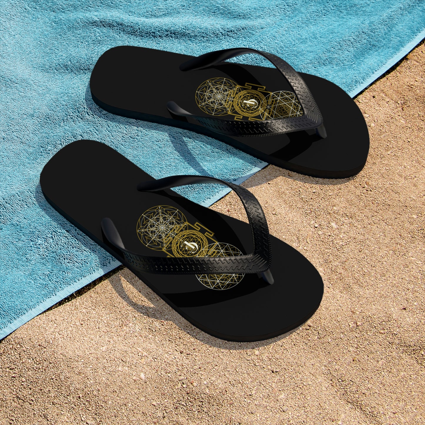 Unisex Flip-Flops with Sacred Geometry Designs