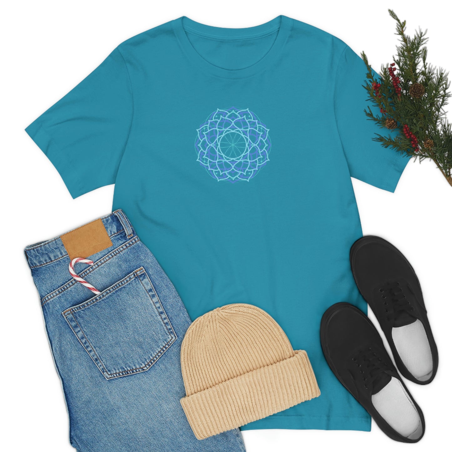 T-shirt with Sacred Geometry Design