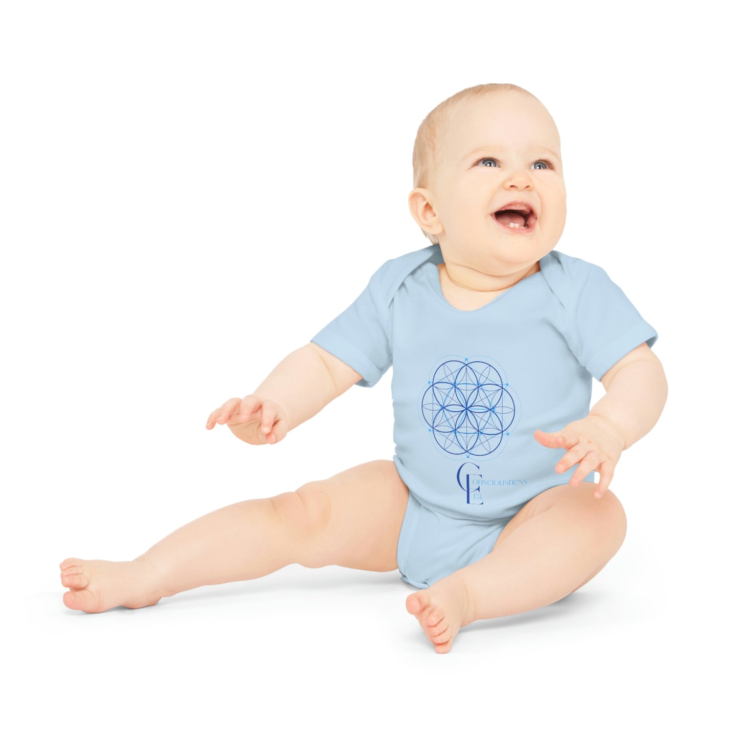 Baby Organic Bodysuit with Sacred Geometry