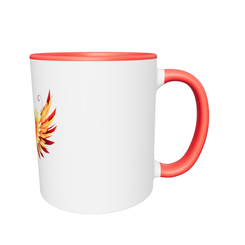 Mug with Color Inside and Phoenix Rising print