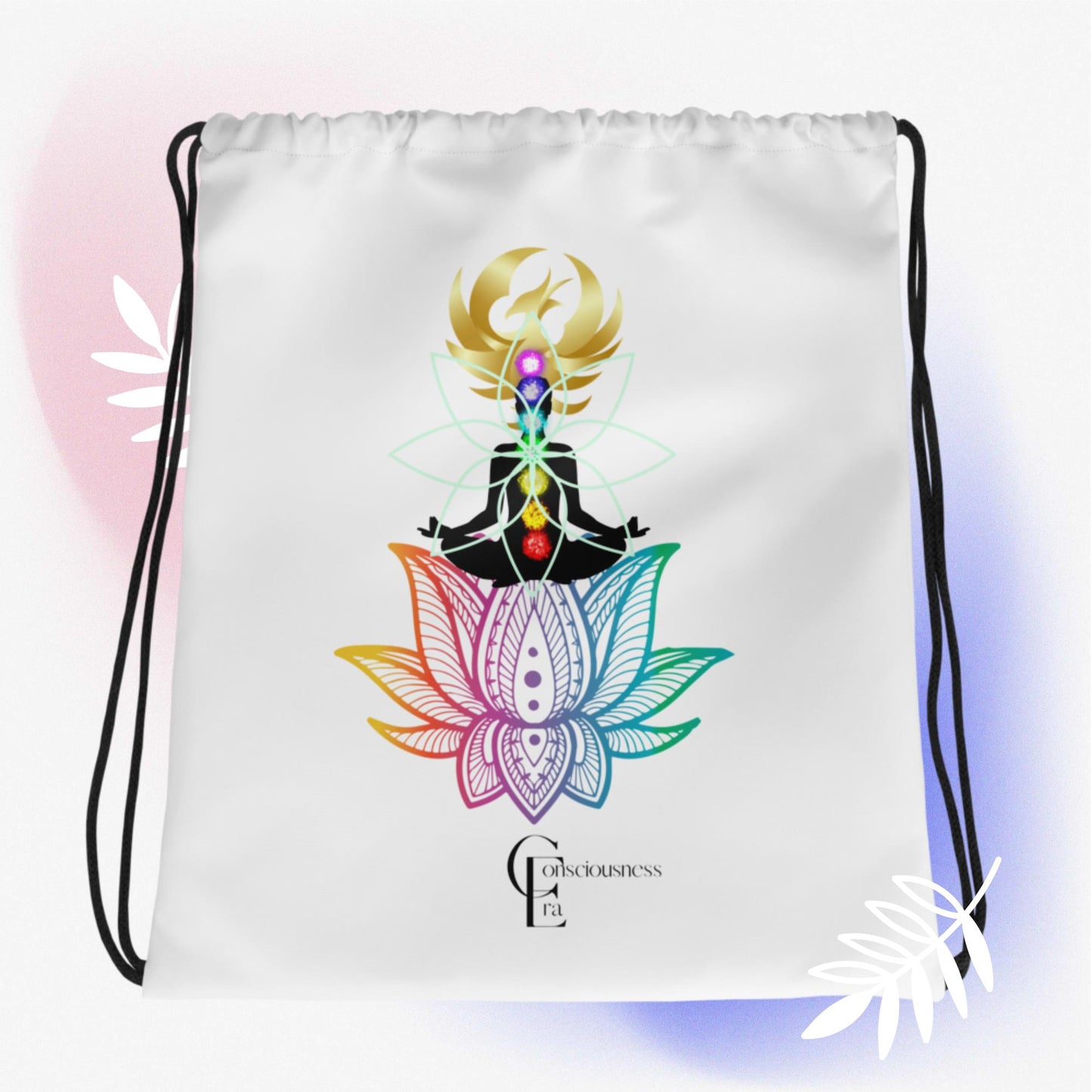 Drawstring Gym/Yoga bag with Consciousness Era design