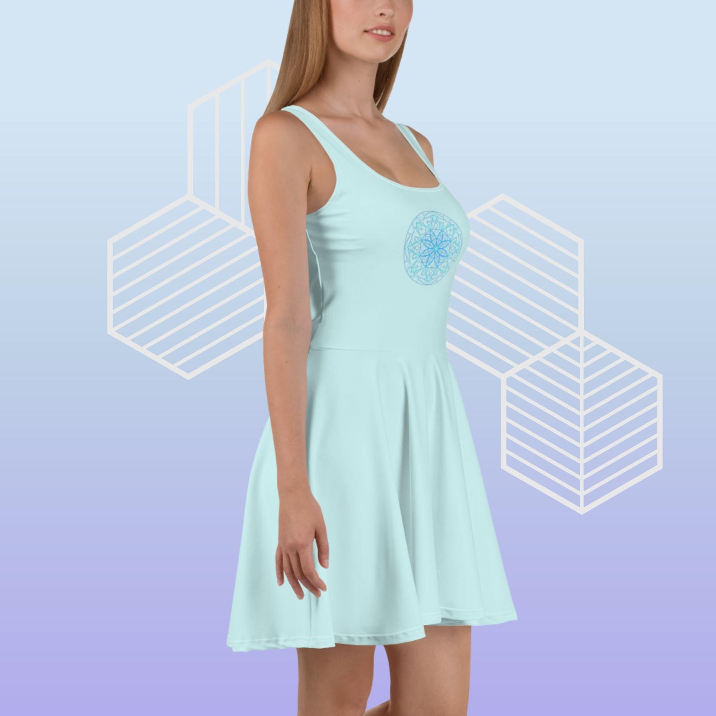 Skater Dress with Sacred Geometry Design