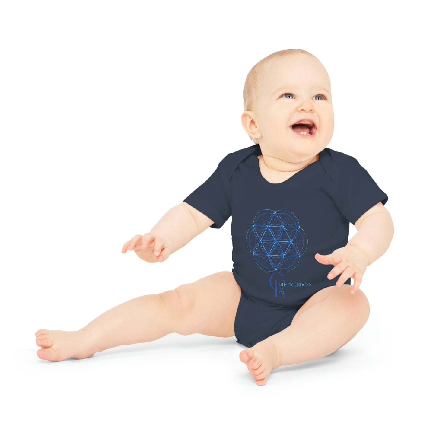 Baby Organic Bodysuit with Sacred Geometry