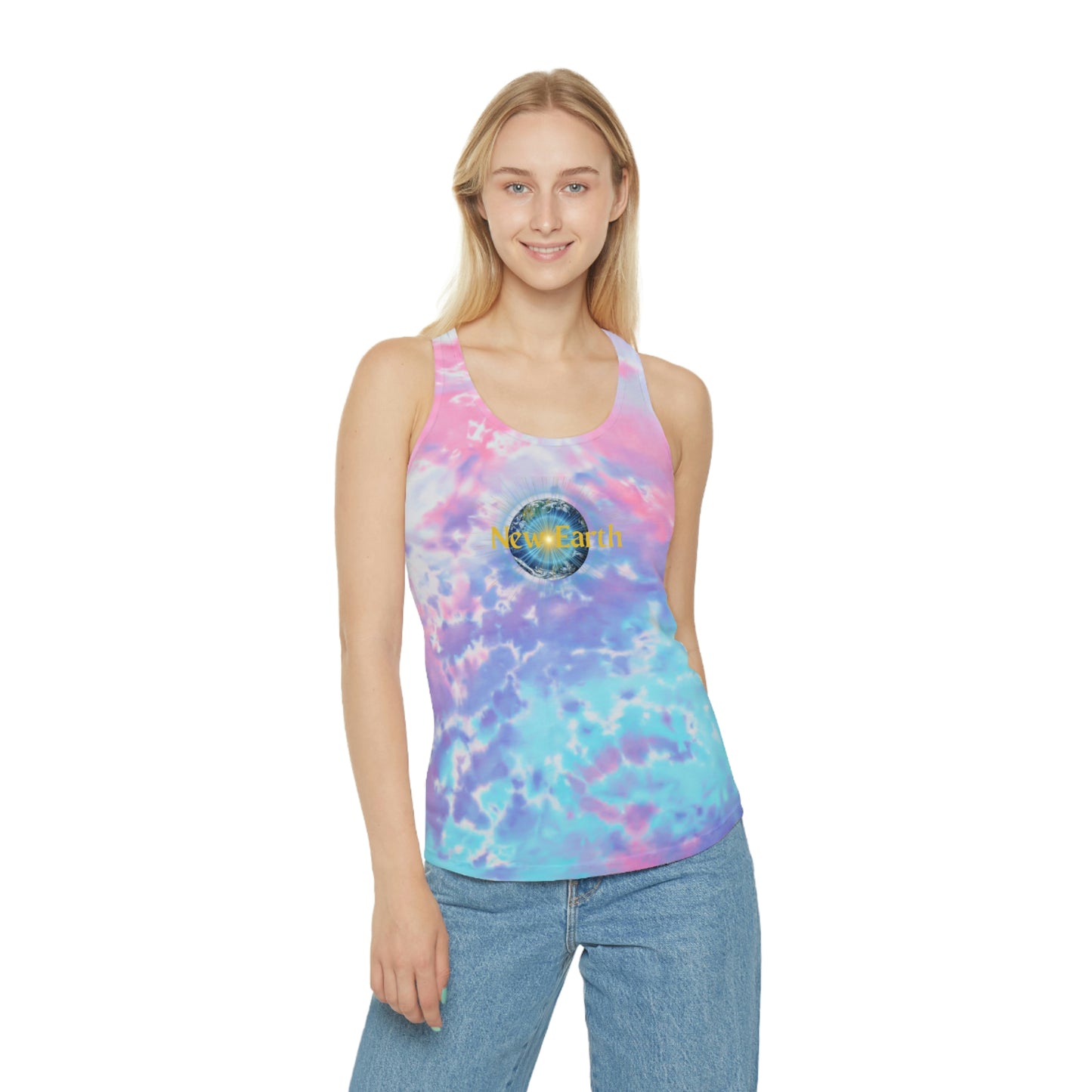 New Earth Tie Dye Racerback Tank Top