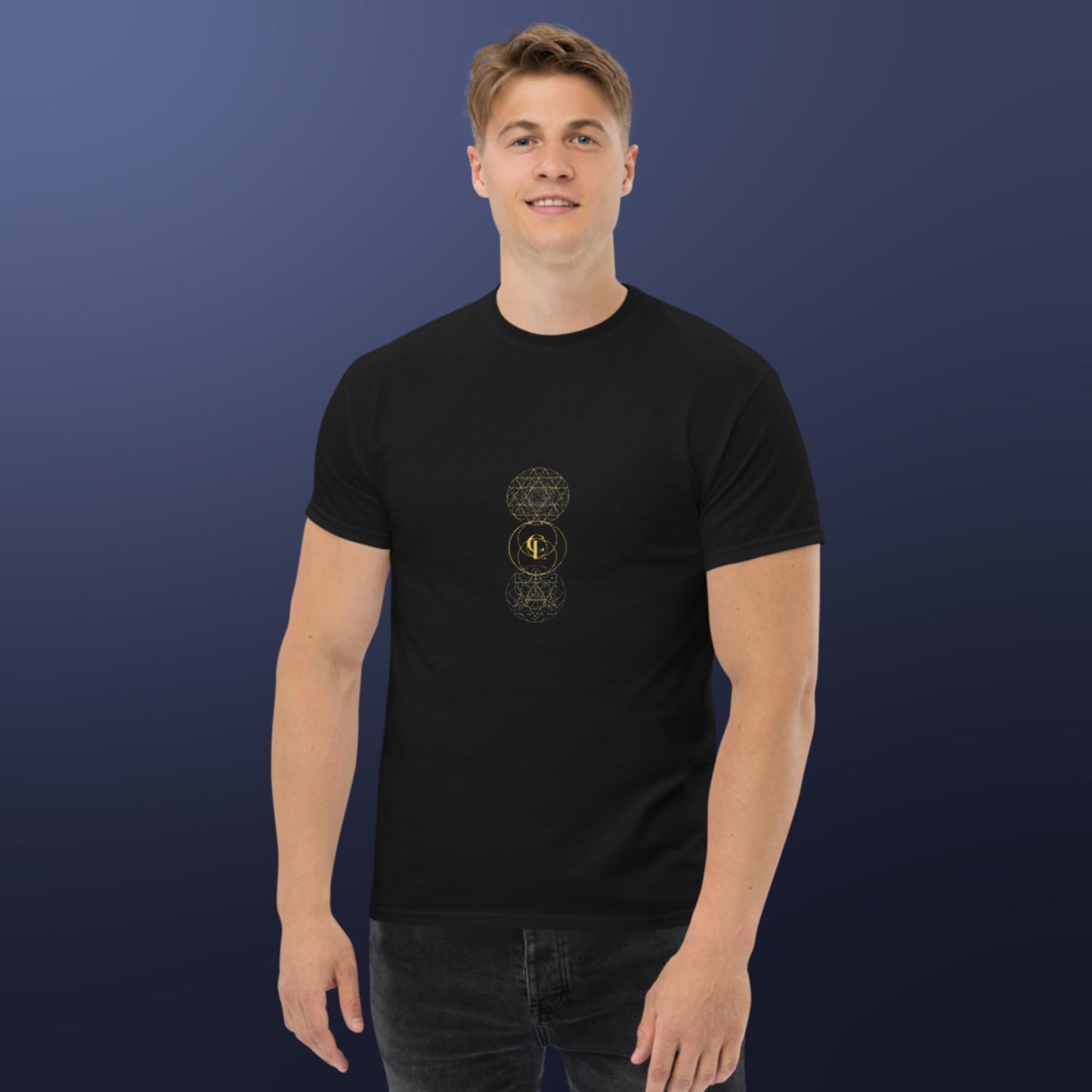 Men's classic t-shirt with Sacred Geometry Design