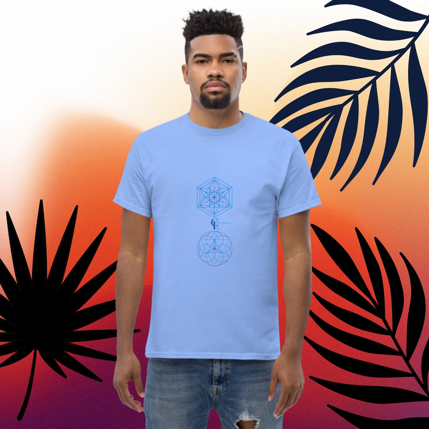 Men's classic tee with Sacred Geometry Patternes