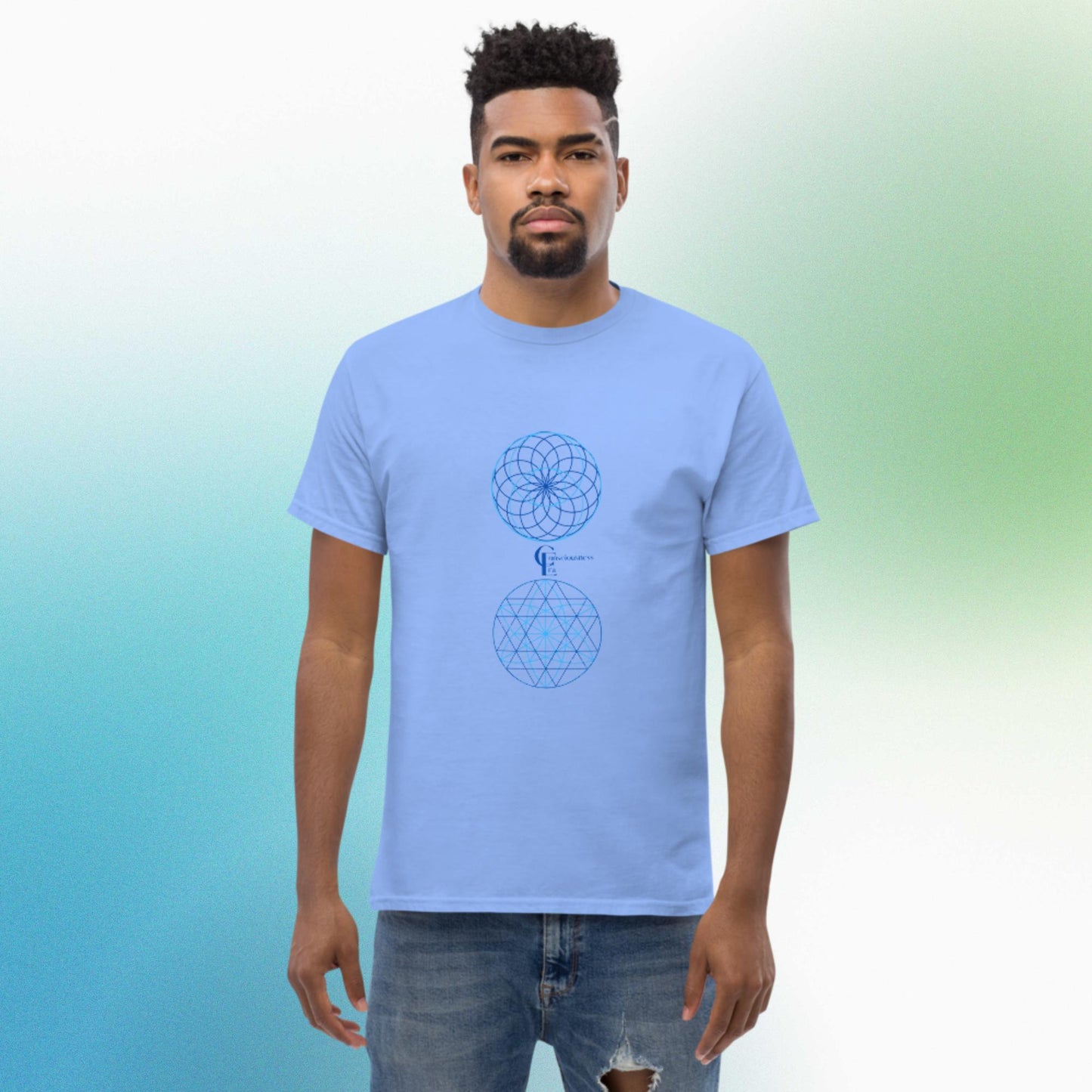 Men's classic tee with Sacred Geometry Patternes