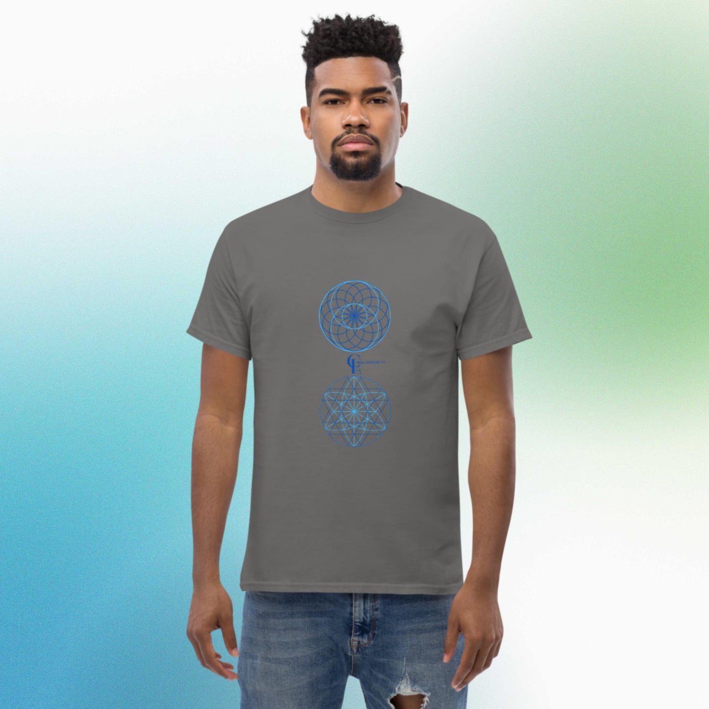 Men's classic tee with Sacred Geometry Patternes