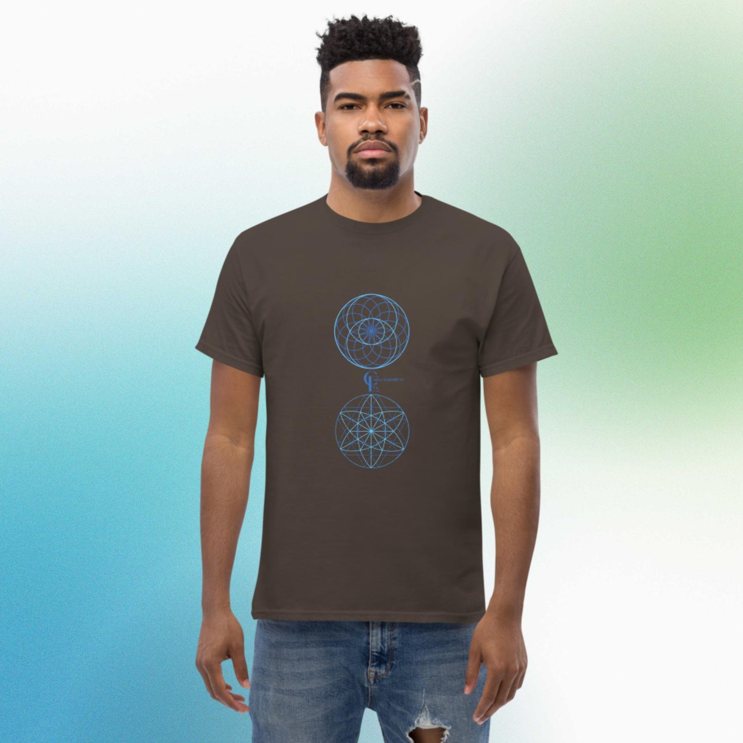 Men's classic tee with Sacred Geometry Patternes