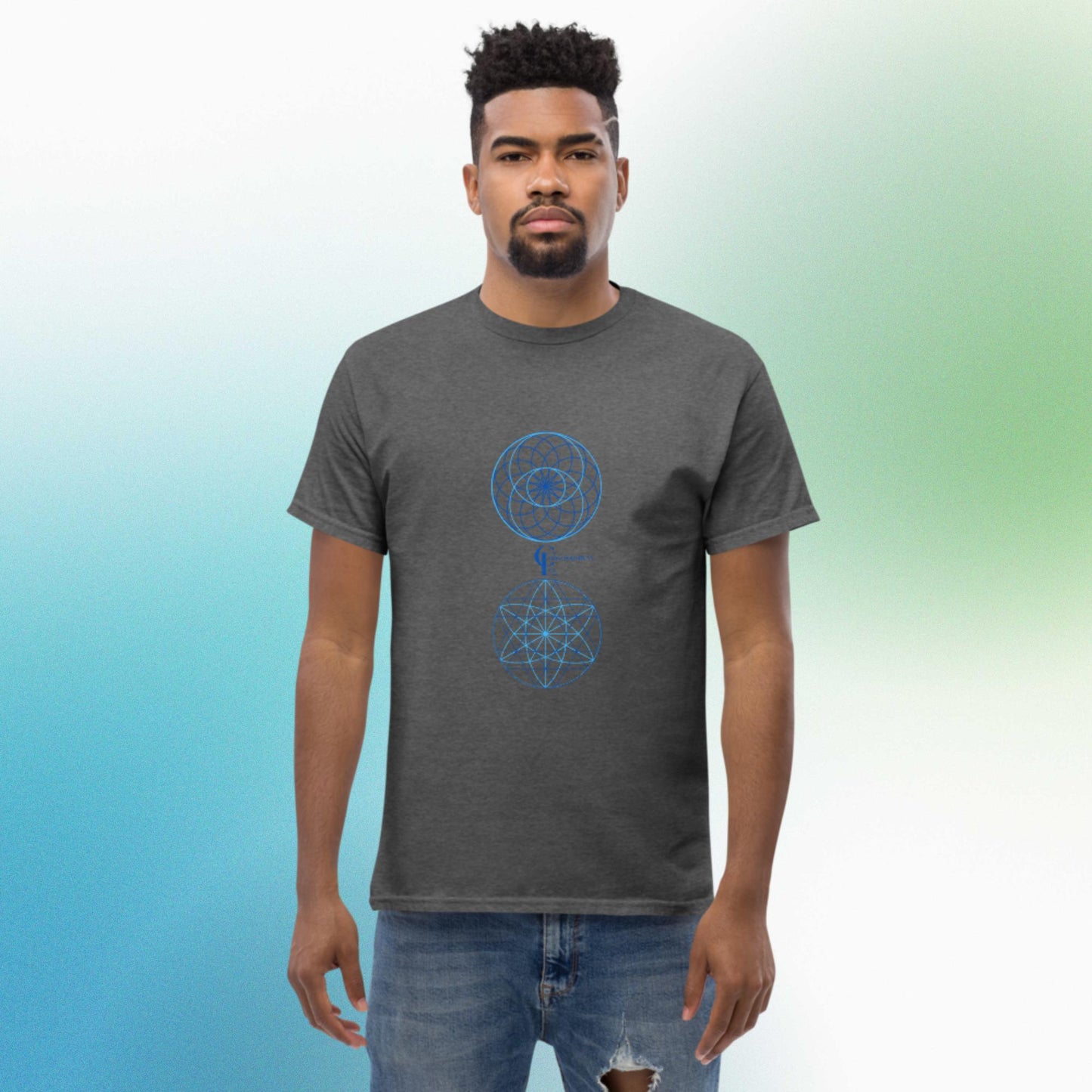 Men's classic tee with Sacred Geometry Patternes