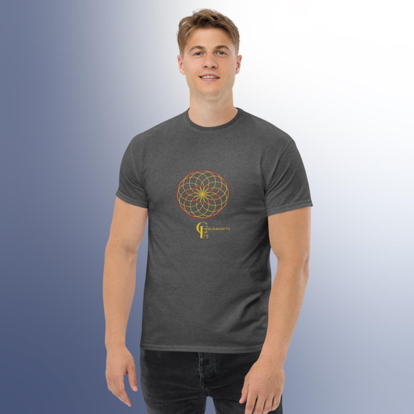 Men's classic tee with Flower of Life and Symbol of Infinity