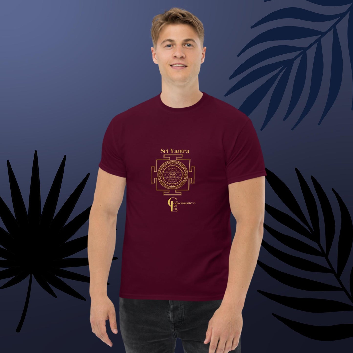 Men's t-shirt with Sri Yantra Symbol