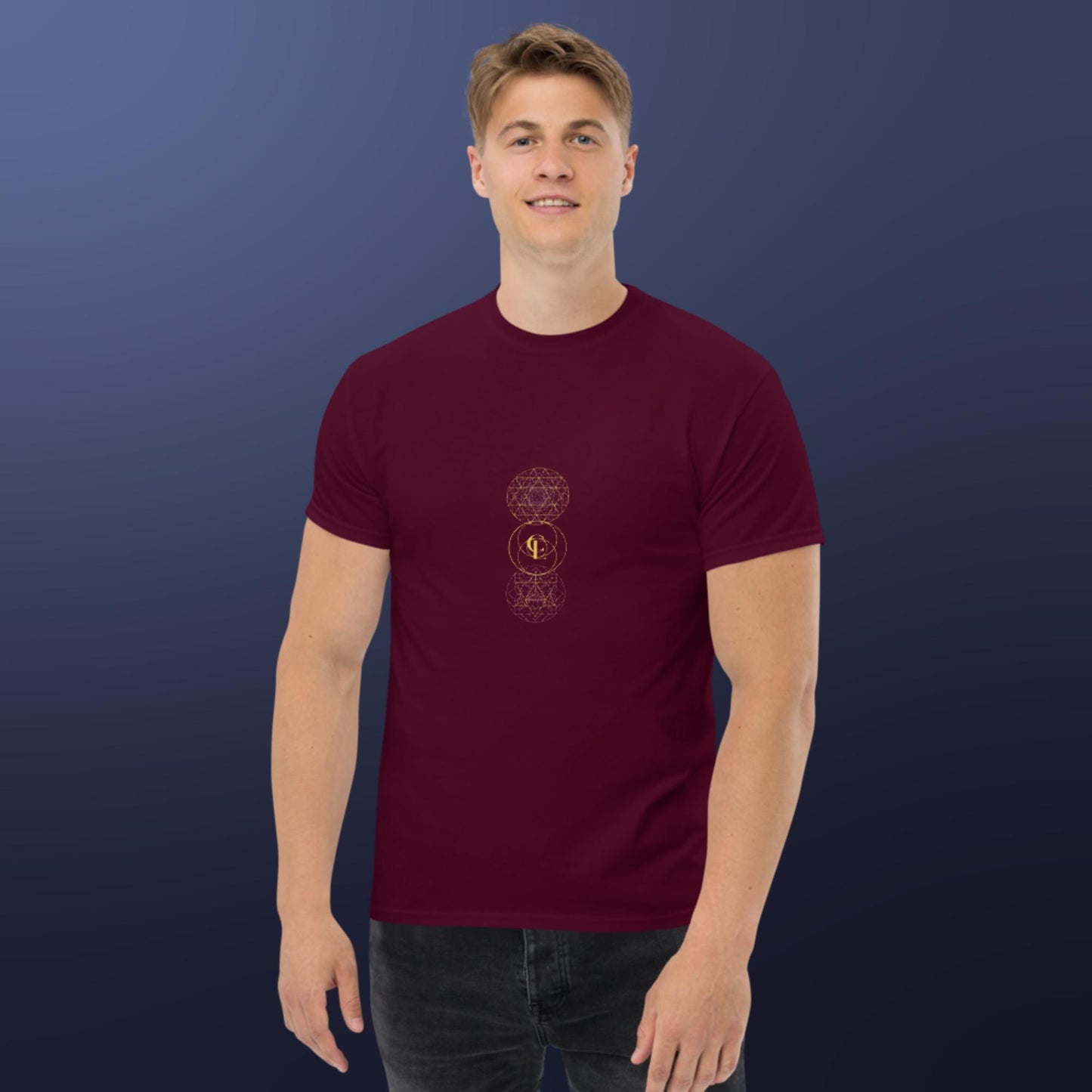 Men's classic t-shirt with Sacred Geometry Design