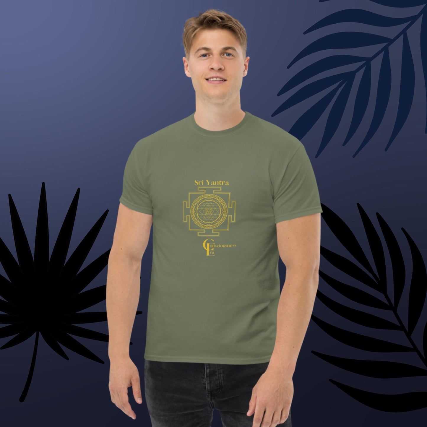 Men's t-shirt with Sri Yantra Symbol