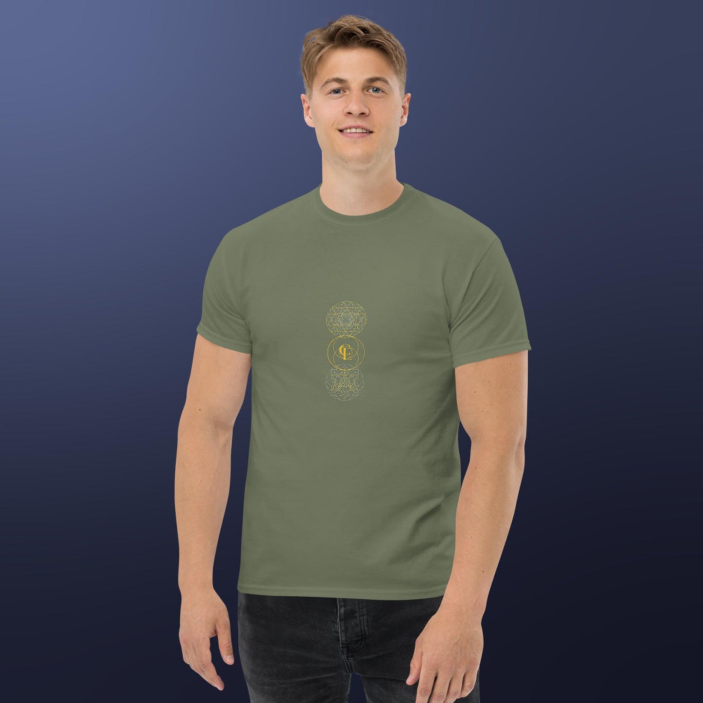 Men's classic t-shirt with Sacred Geometry Design