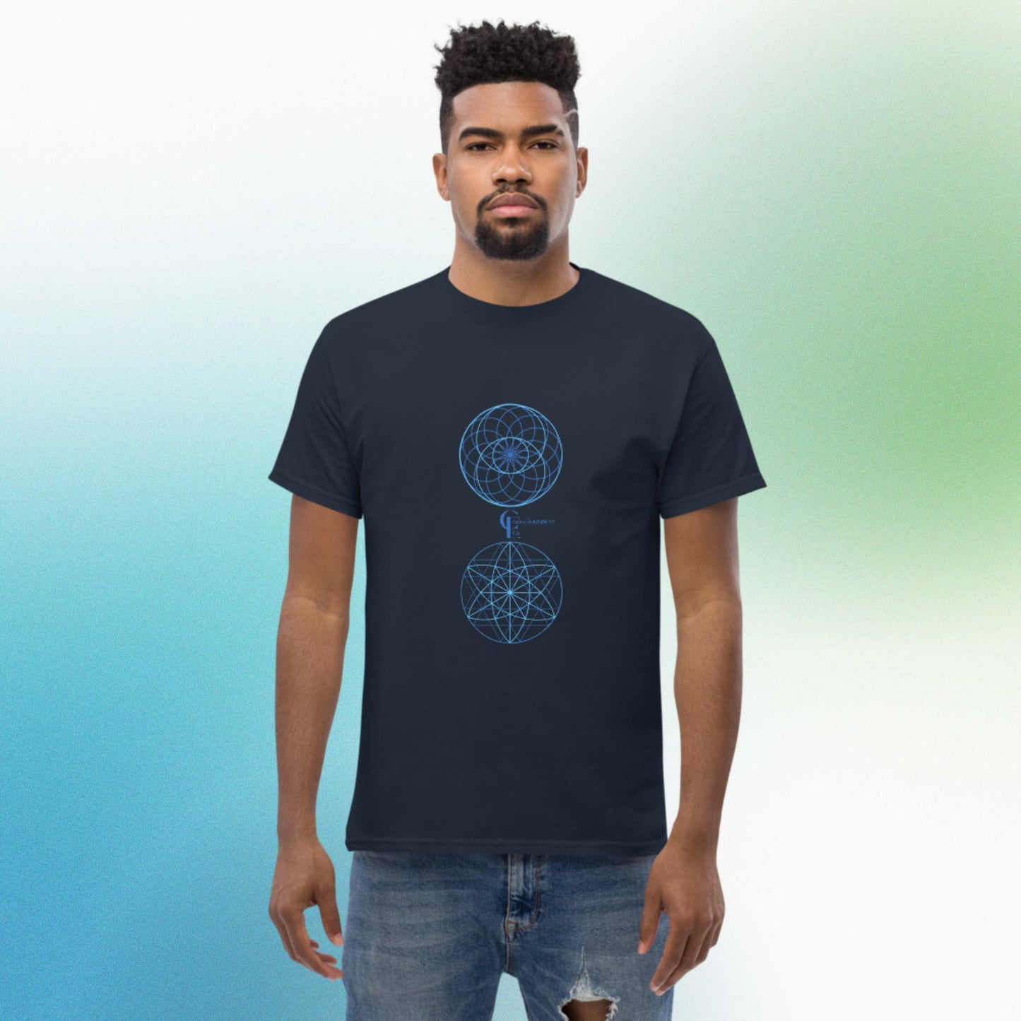 Men's classic tee with Sacred Geometry Patternes