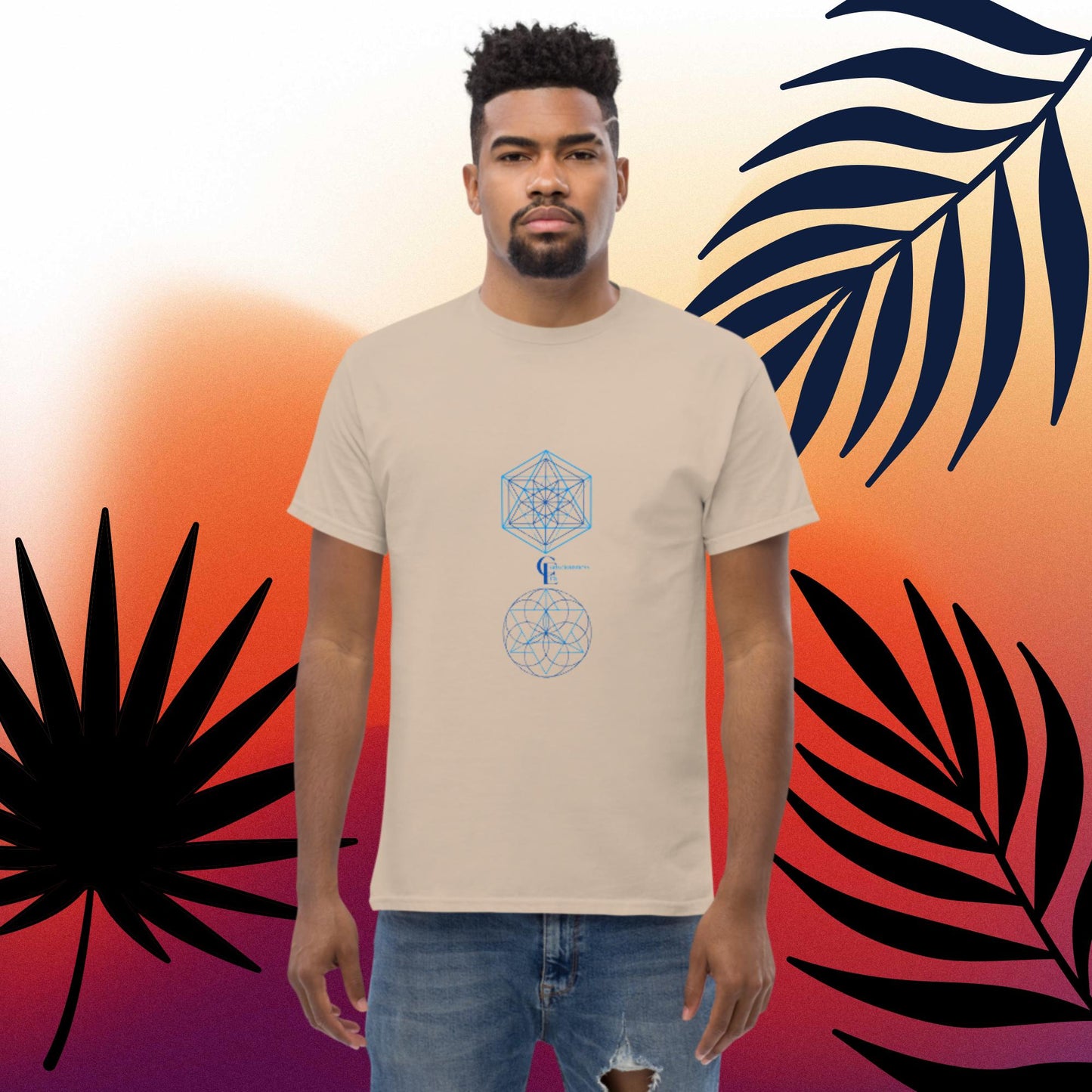 Men's classic tee with Sacred Geometry Patternes