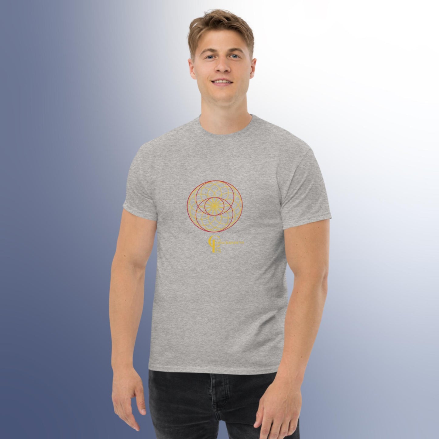 Men's classic tee with Flower of Life and Symbol of Infinity