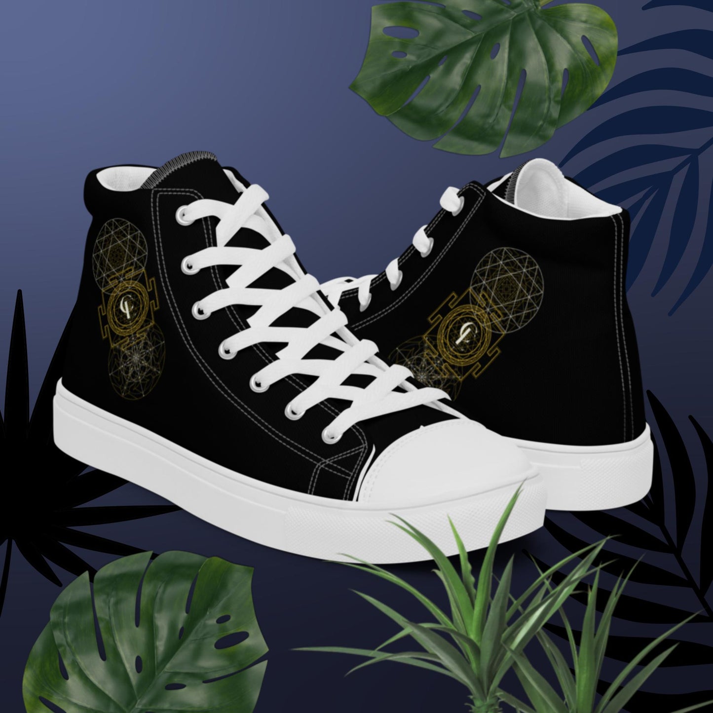 Men’s high top canvas shoes