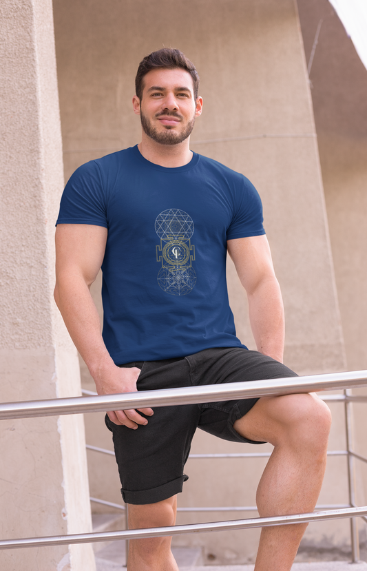 Unisex organic cotton t-shirt with Sacred Geometry and Sri Yantra Symbols