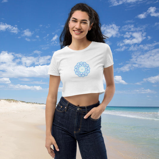 Organic Crop Top with Sacred Geometry