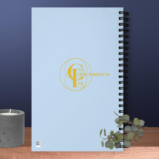 Spiral notebook with Consciousness Era Design