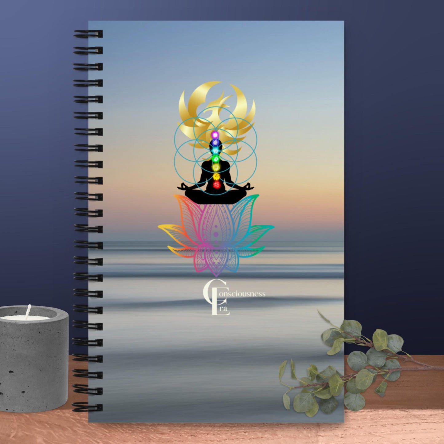 Spiral notebook with Consciousness Era Design