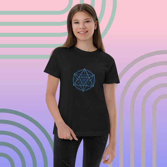 Youth jersey t-shirt with Sacred Geometry Pattern